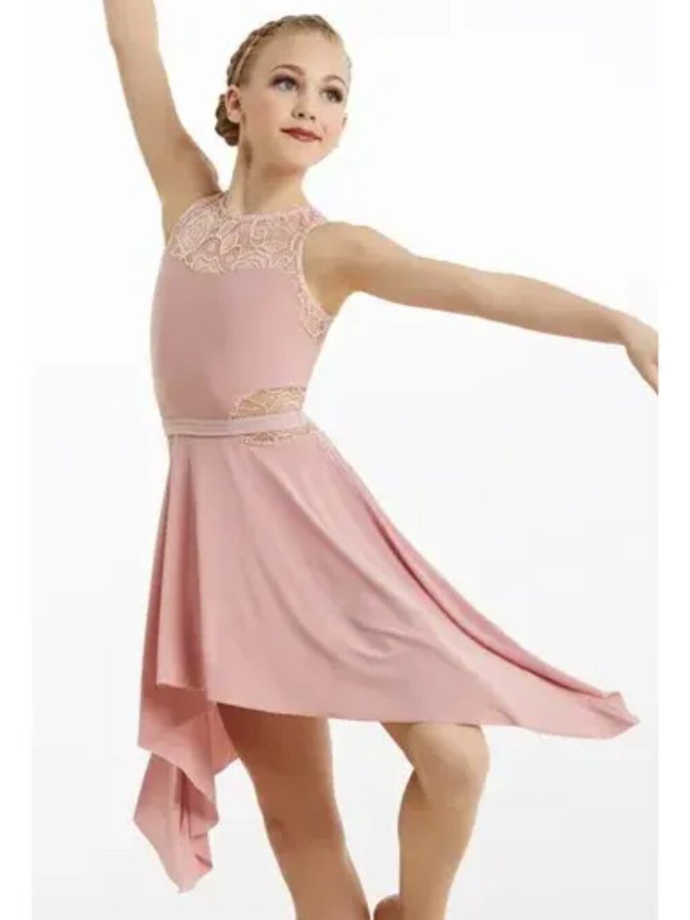 Weissman Blush Pink Tenerife Sea Dance Costume Girls Size XL